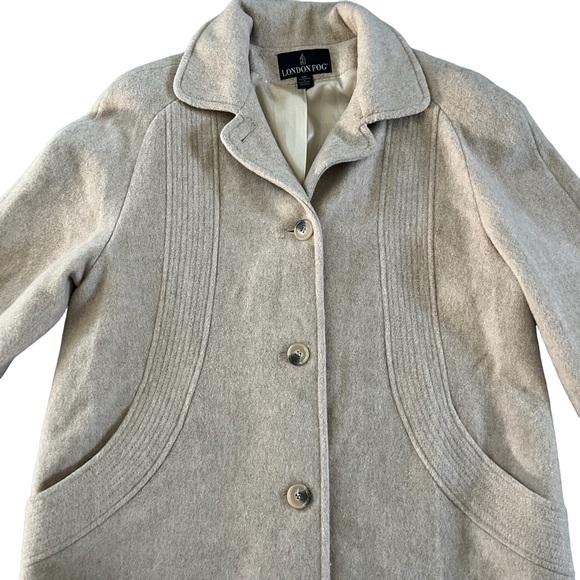 London Fog Women’s Oversized Coat Beige Size 10P - Picture 7 of 16